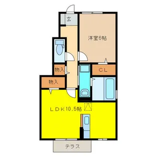 カトル セゾン【1階】の間取り