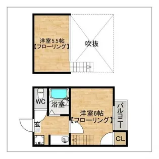 コンフォート南福岡【203号室】の間取り