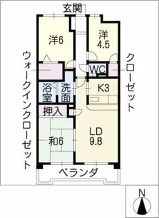 グランドールナカシマⅤ【2階】の間取り
