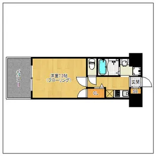 サヴォイ ザ・パームストリート【9階】の間取り