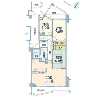 メゾン御影西平野【1階】の間取り