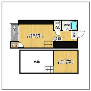 リバーサイド貝塚【205号室】の間取り
