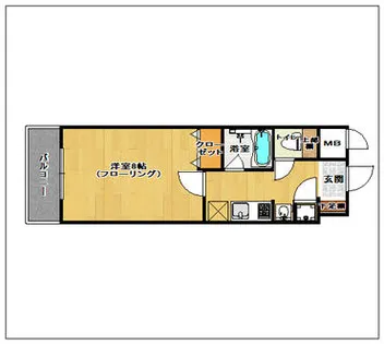 ピュアドームエクサイト博多【2階】の間取り