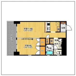 パストラーレ米長【3階】の間取り