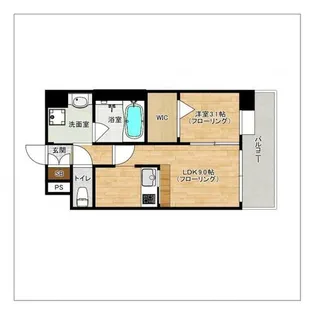 エンクレスト薬院大通【15階】の間取り