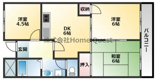 エクセル上小阪【2階】の間取り