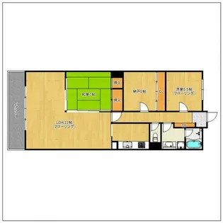 ディーフラット大濠【202号室】の間取り