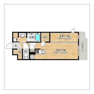 パークアクシス福岡県庁前【1011号室】の間取り