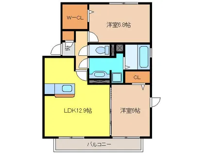 ブラン・レジデンスB【1階】の間取り