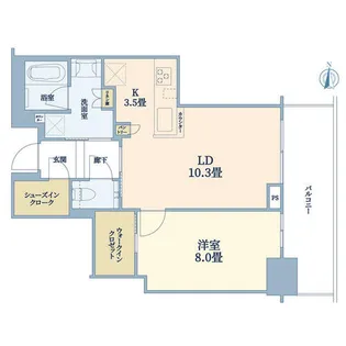 グランドメゾン新梅田タワーTHE CLUB RESIDENCE【19階】の間取り