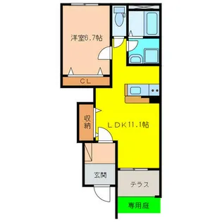 オーシャンアイランド【1階】の間取り