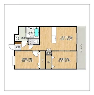 グランディール高原【502号室】の間取り