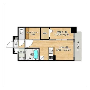 ラフィーネ箱崎駅前【8階】の間取り