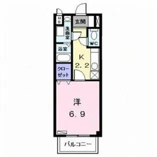 シャトー蓮池【202号室】の間取り