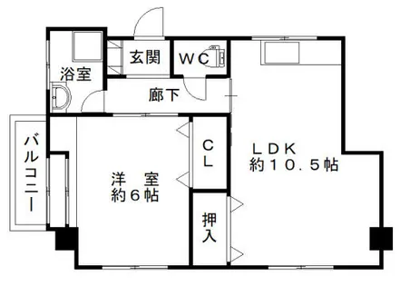 石村ビル【4E号室】の間取り