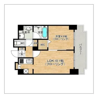 RJRプレシア吉塚駅前【503号室】の間取り