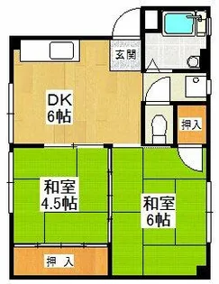 虹ヶ丘マンション【2階】の間取り