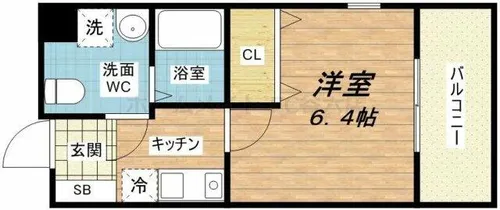 ダイドーメゾン大阪北堀江【7階】の間取り