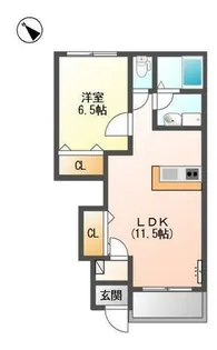 クレシアI【1階】の間取り