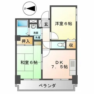 ヴィブレ平和【5階】の間取り