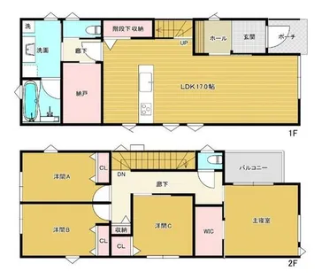 愛知県名古屋市守山区太田井【一戸建】の間取り