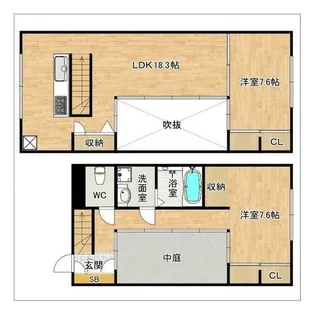 Patio Park【004A号室】の間取り