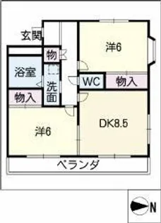 サンタプレイス【3階】の間取り