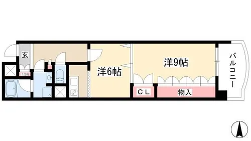 THE RESIDENCE KANAYAMA SOUTH【2階】の間取り