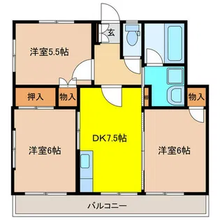 メイク・ウォーム山名【2階】の間取り