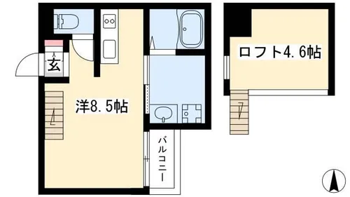 1Rの間取り画像