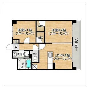 GOODHILL多の津【4階】の間取り