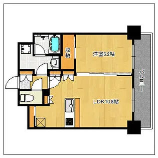 フラッツ東比恵【303号室】の間取り