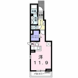 グレイス キャビン 野田【1階】の間取り