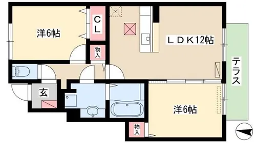 ソラティオ B【1階】の間取り