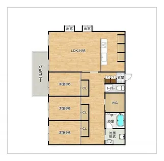 シャトレ南公園【202号室】の間取り