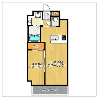 サリナス大名弐番館【6階】の間取り