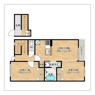 ボワールアビオン博多A棟【3階】の間取り