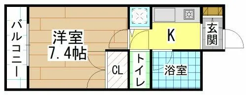 協和リバーサイドビル【5階】の間取り