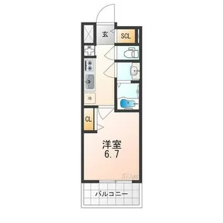 プレサンス京都東寺【4階】の間取り