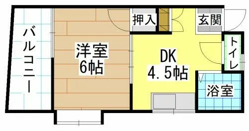 エステートピアイズミ【1階】の間取り