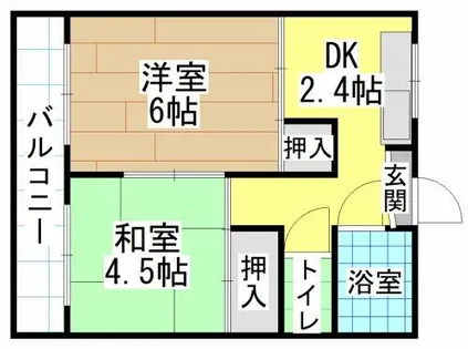 アベニュー片野【4階】の間取り