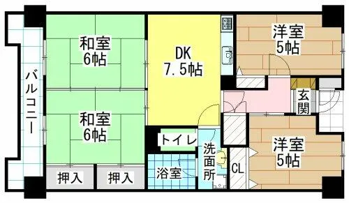 エクレール朽網Ⅱ【8階】の間取り