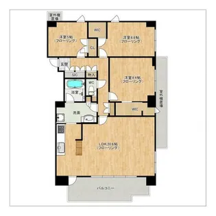 パークハウス赤坂ヴェルシア【3階】の間取り