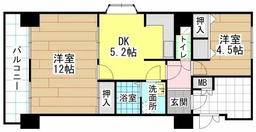 トーカンマンション小倉第二【11階】の間取り