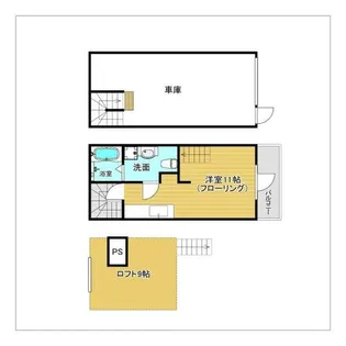 ガレージハウス青葉【101号室】の間取り