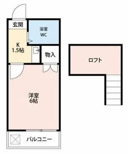 ジュネス芦谷【2-6号室】の間取り