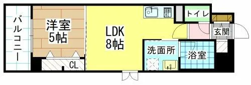 ファミーユ中園Ⅱ【7階】の間取り