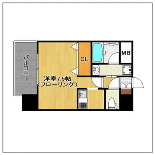 エンクレストベイ天神東III【7階】の間取り