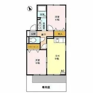 カーサ・パティオ Ⅰ【1階】の間取り