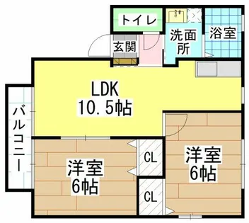 福岡県遠賀郡岡垣町大字吉木【アパート】の間取り